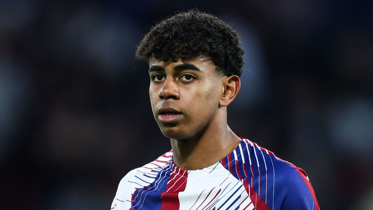 Lamine Yamal of FC Barcelona is posing before the UEFA Champions League quarter-final first leg match between Paris Saint-Germain (PSG) and FC Barcelona at Parc des Princes Stadium in Paris, France, on April 10, 2024.