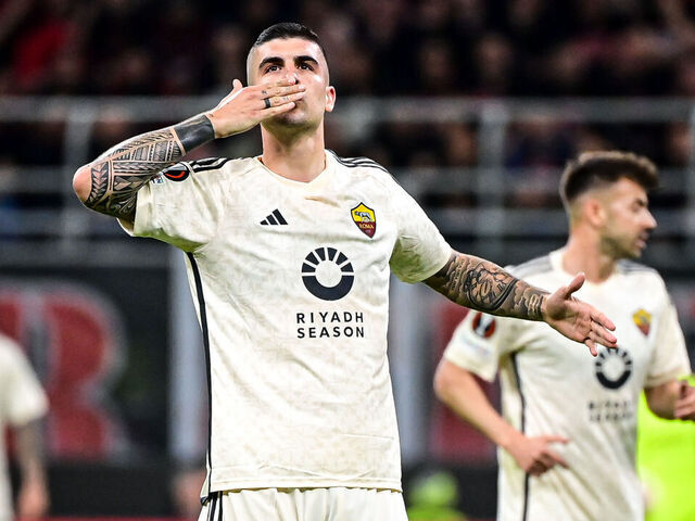 Maillot Porté En Match Mancini - Milan Ou Roma, Occasion Avec Traces D'usure
