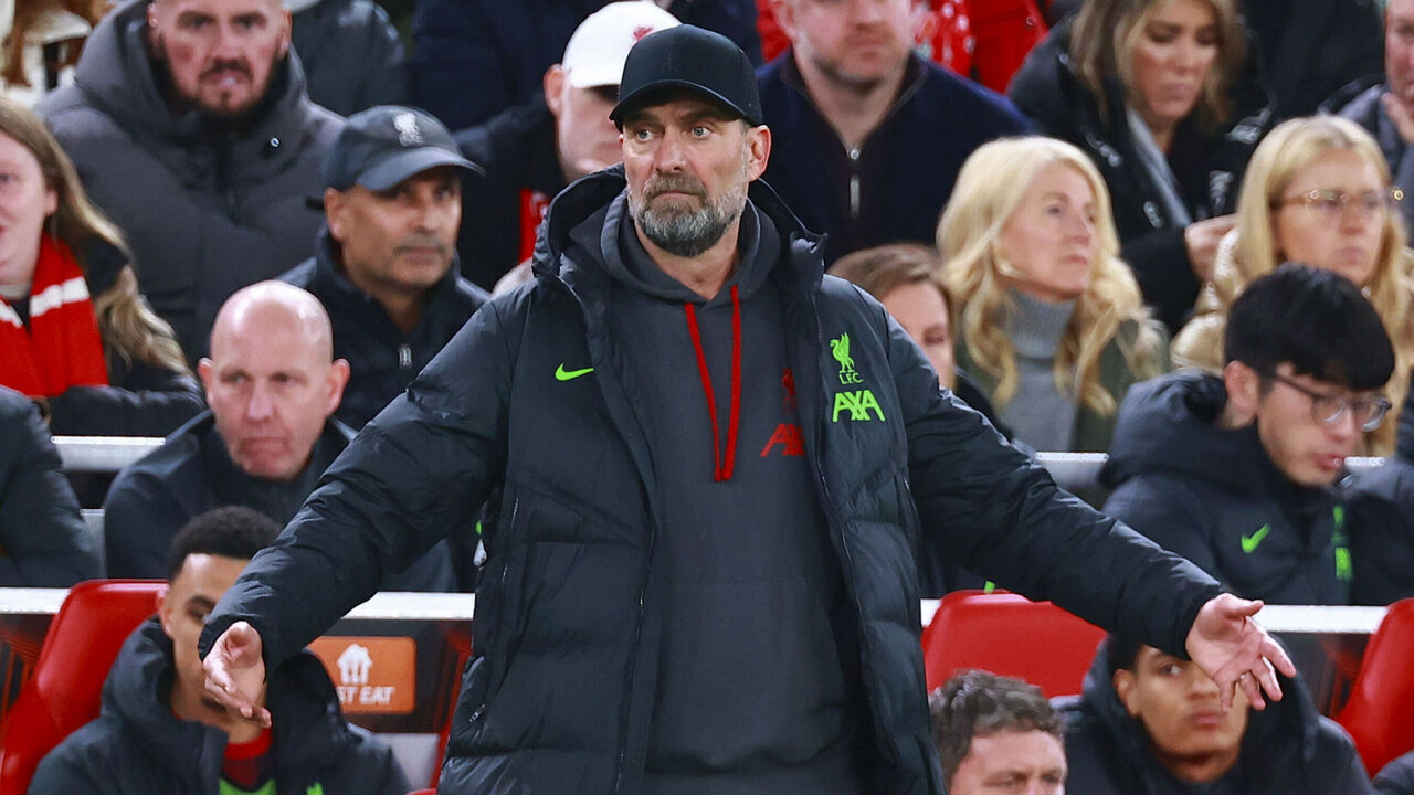 LIVERPOOL, ENGLAND - APRIL 11: Liverpool manager Jürgen Klopp during the UEFA Europa League 2023/24 Quarter-Final first leg match between Liverpool FC and Atalanta at Anfield on April 11, 2024 in Liverpool, United Kingdom.