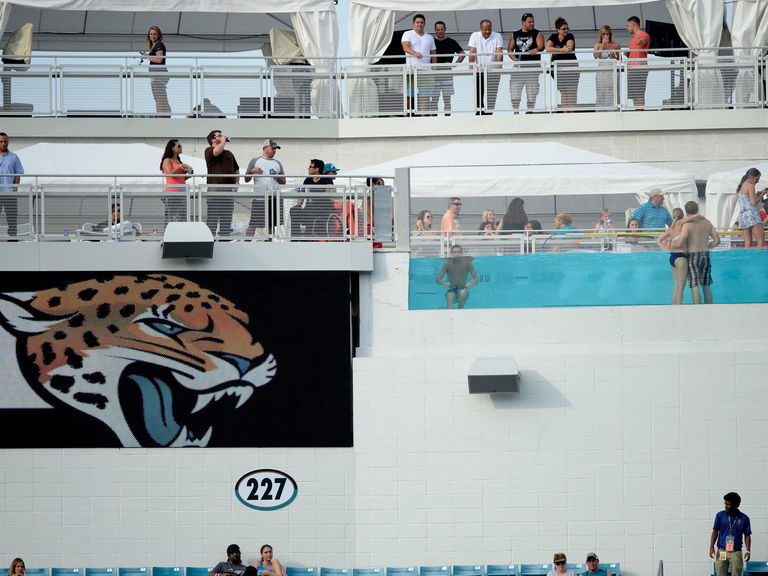 PHOTOS: Jaguars' poolside cabanas get trial run at soccer game ...