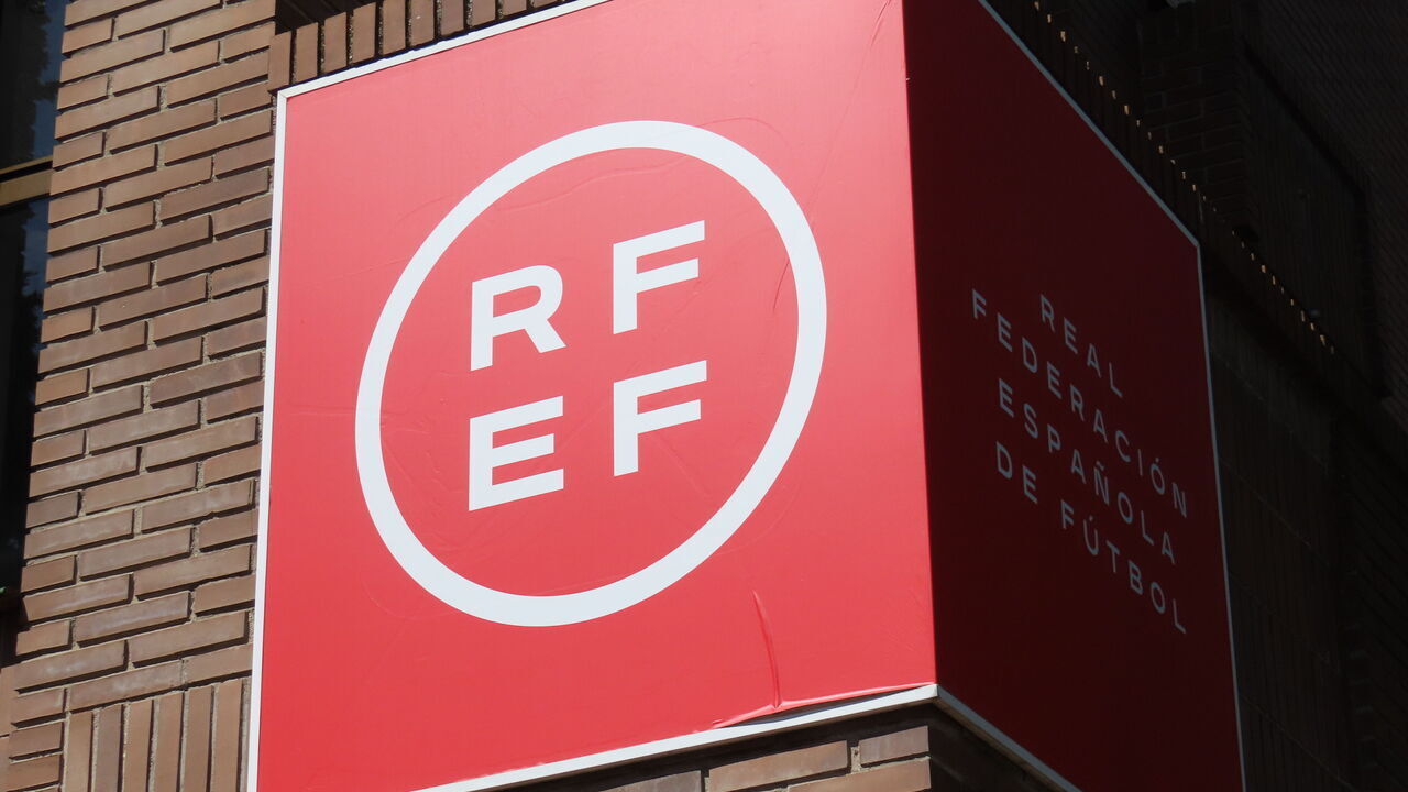 MADRID, SPAIN - MAY 2022: Headquarters of the Royal Spanish Football Federation RFEF on May 8, 2022 in Madrid, Spain.