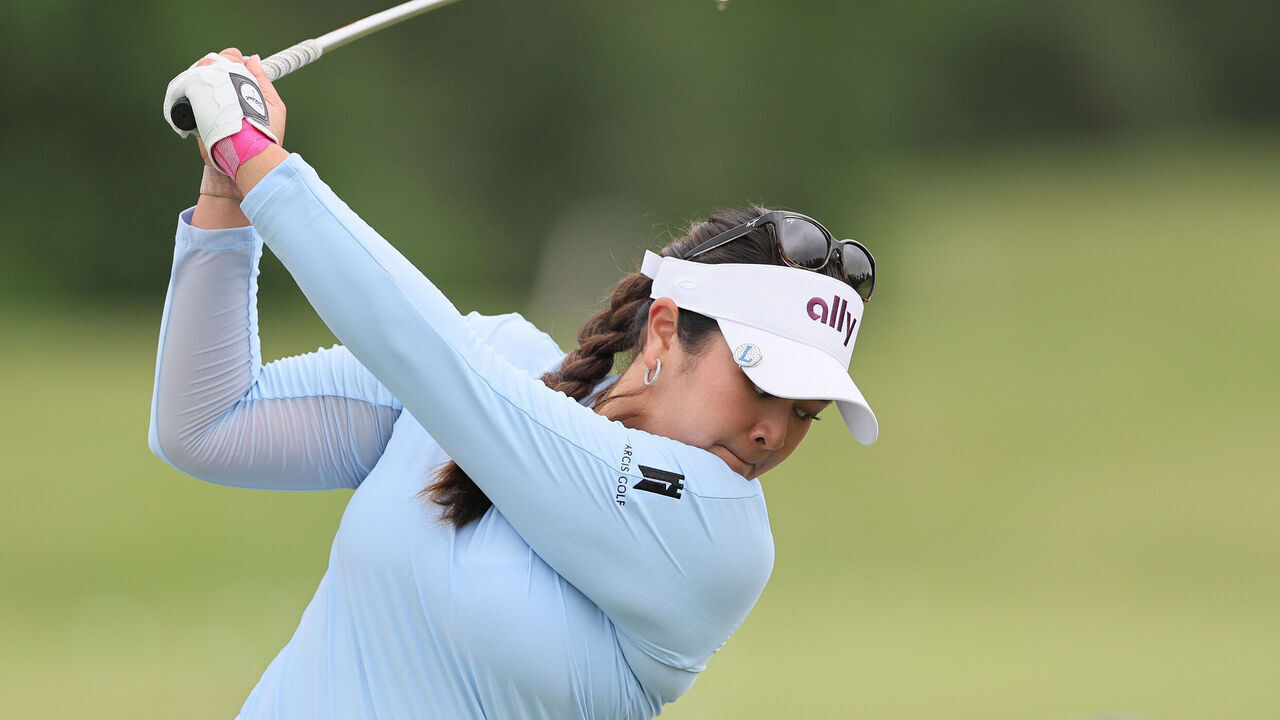 THE WOODLANDS, TEXAS - APRIL 17: Lilia Vu of the USA during practice for the The Chevron Championship at The Club at Carlton Woods on April 17, 2024 in The Woodlands, Texas.