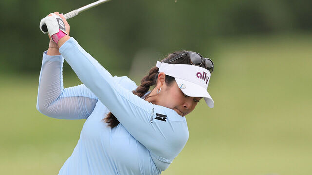 THE WOODLANDS, TEXAS - APRIL 17: Lilia Vu of the USA during practice for the The Chevron Championship at The Club at Carlton Woods on April 17, 2024 in The Woodlands, Texas.
