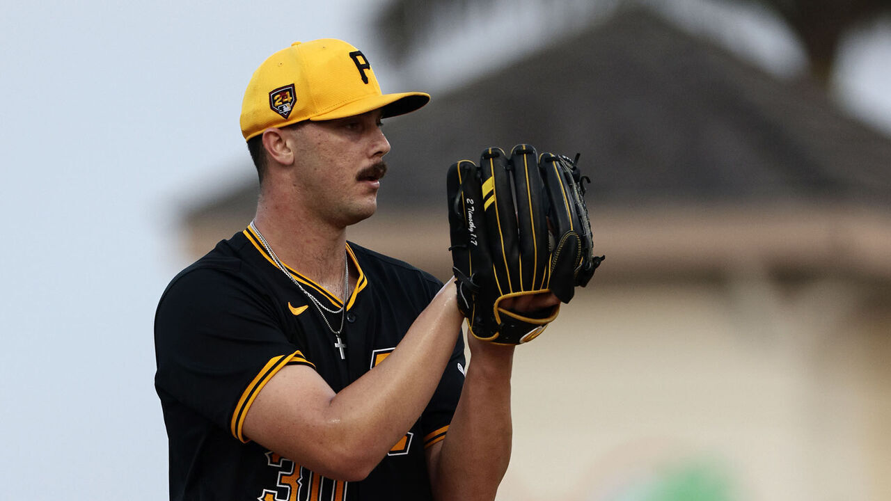BRADENTON, FLORIDA - MARCH 14: Paul Skenes #30 of the Pittsburgh Pirates throws a pitch in the top of the first inning of a spring training game against the Baltimore Orioles at LECOM Park on March 14, 2024 in Bradenton, Florida.