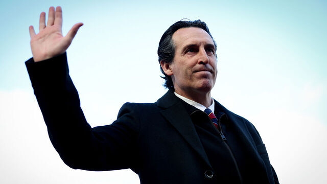 BIRMINGHAM, ENGLAND - APRIL 21: Unai Emery head coach of Aston Villa in action during the Premier League match between Aston Villa and AFC Bournemouth at Villa Park on April 21, 2024 in Birmingham, England.