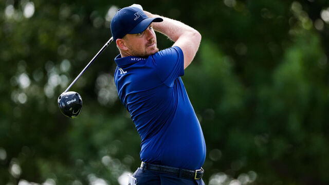 MCKINNEY, TEXAS - MAY 02: Matt Wallace of England hits a tee shot on the 11th hole during the first round of THE CJ CUP Byron Nelson at TPC Craig Ranch on May 02, 2024 in McKinney, Texas.