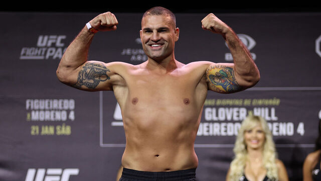 RIO DE JANEIRO, BRAZIL - JANUARY 20: Mauricio Rua of Brazil poses on the scale during the UFC 283 weigh-in at Jeunesse Arena on January 20, 2023 in Rio de Janeiro, Brazil.