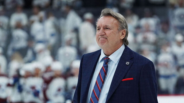 WINNIPEG, CANADA - APRIL 30: Head coach Rick Bowness of the Winnipeg Jets walks on the ice after his team lost the game and the series to the Colorado Avalanche in Game Five of the First Round of the 2024 Stanley Cup Playoffs at Canada Life Centre on April 30, 2024, in Winnipeg, Canada.