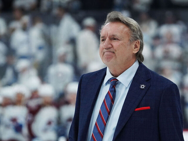 WINNIPEG, CANADA - APRIL 30: Head coach Rick Bowness of the Winnipeg Jets walks on the ice after his team lost the game and the series to the Colorado Avalanche in Game Five of the First Round of the 2024 Stanley Cup Playoffs at Canada Life Centre on April 30, 2024, in Winnipeg, Canada.