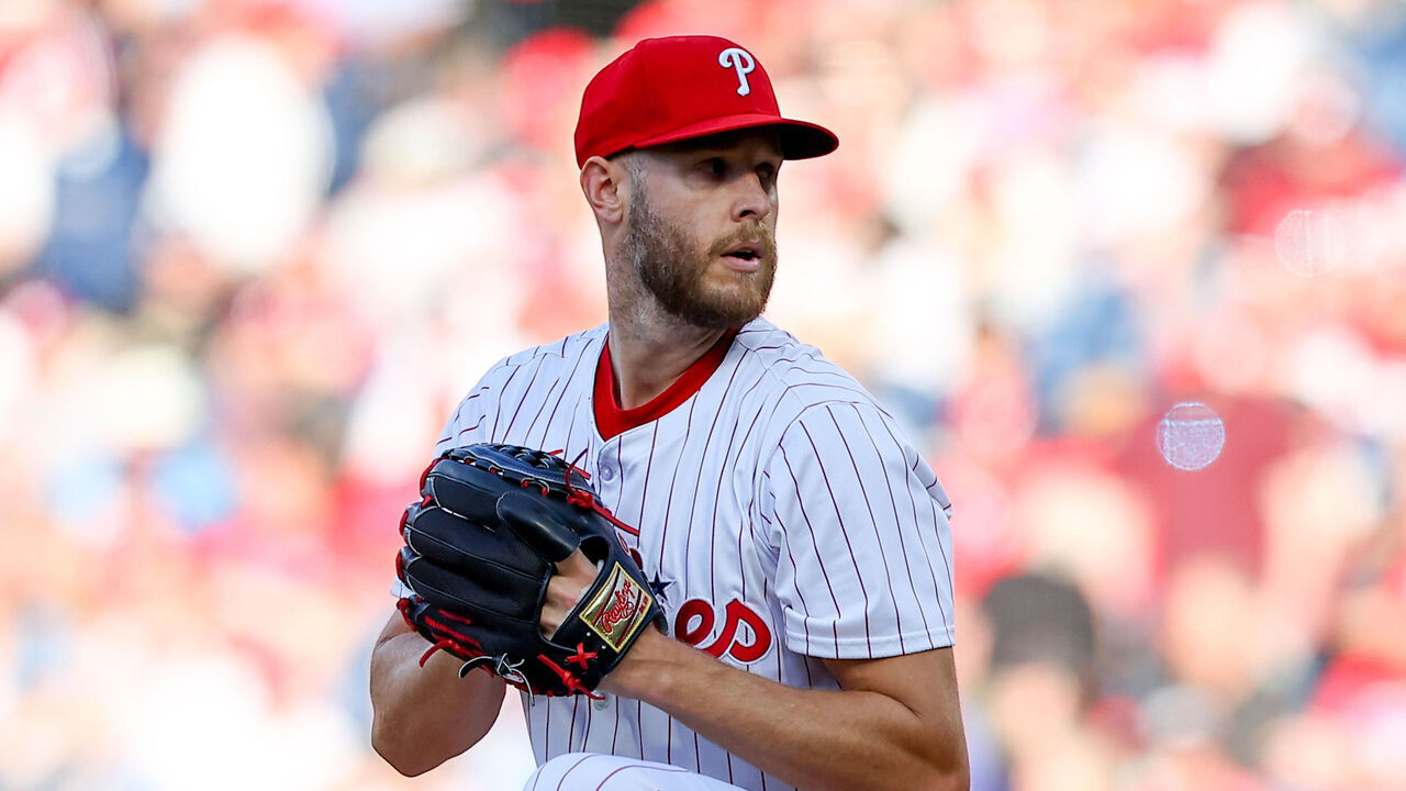 PHILADELPHIA, PA - APRIL 20: Zack Wheeler #45 of the Philadelphia Phillies pitches during the Major League Baseball game against the Chicago White Sox on April 20, 2024 at Citizens Bank Park in Philadelphia, Pennsylvania.