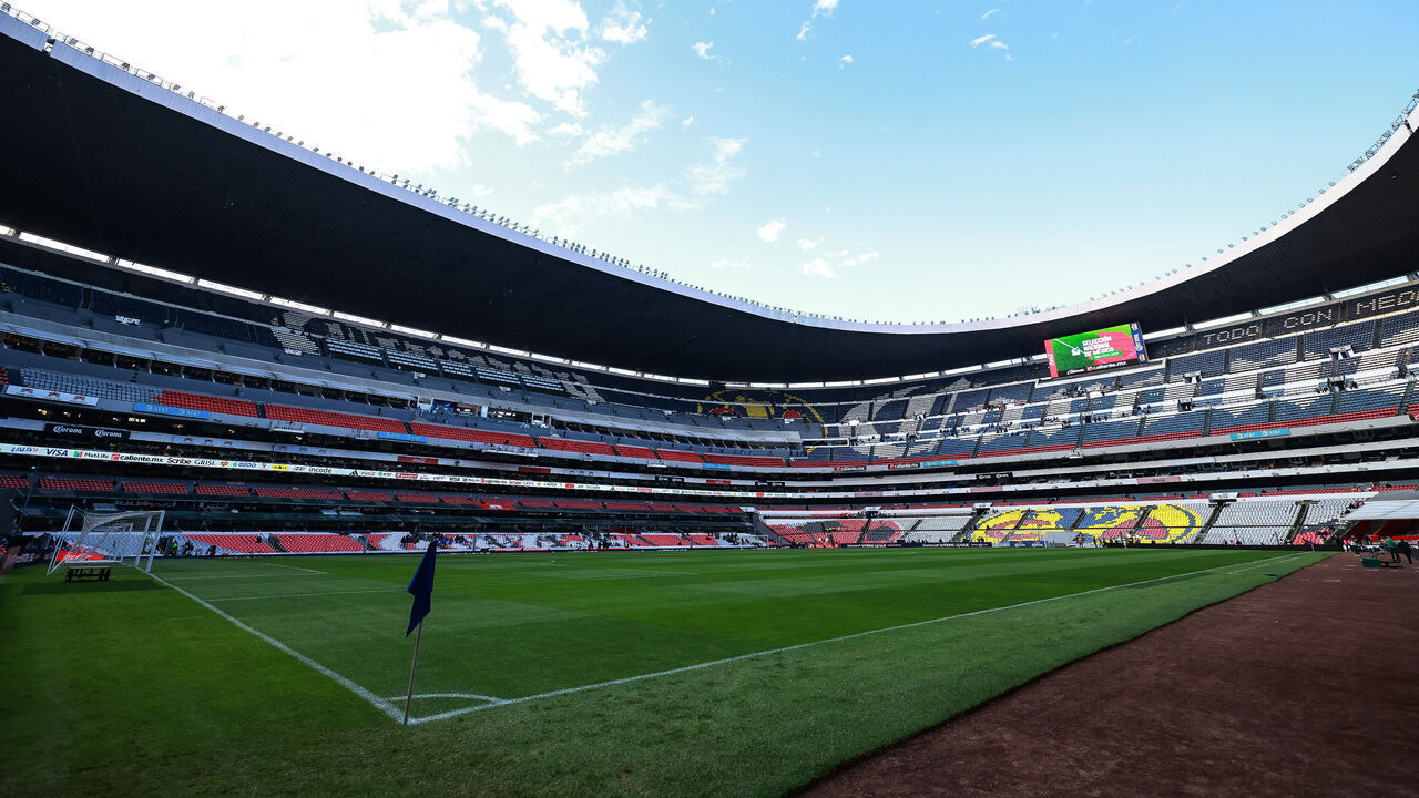 MEXICO CITY, MEXICO - NOVEMBER 21: General view of the Azteca Stadium prior to the CONCACAF Nations League quarterfinals second leg match between Mexico and Honduras at Azteca Stadium on November 21, 2023 in Mexico City, Mexico.