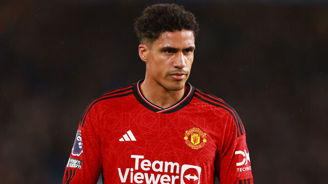 LONDON, ENGLAND - APRIL 04: Raphael Varane of Manchester United during the Premier League match between Chelsea FC and Manchester United at Stamford Bridge on April 04, 2024 in London, England.