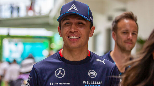 Alexander Albon of Thailand is driving the (23) Williams Racing FW46 Mercedes during the Formula 1 Crypto.com Miami Grand Prix 2024 in Miami, USA, on May 5, 2024.