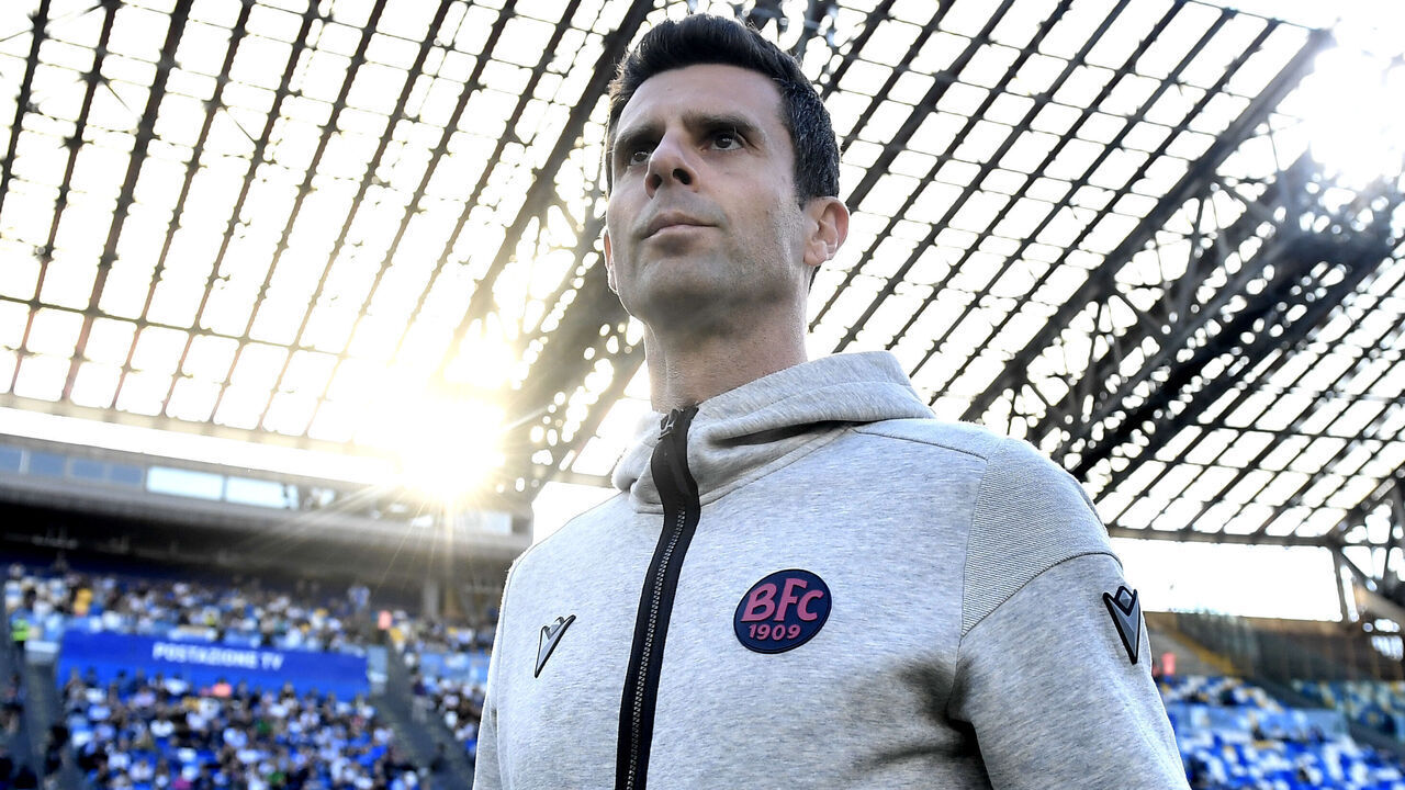 Bologna FC head coach Thiago Motta looks on during the Serie A football match between SSC Napoli and Bologna FC at Diego Armando Maradona stadium. Naples (Italy), May 11th, 2024.