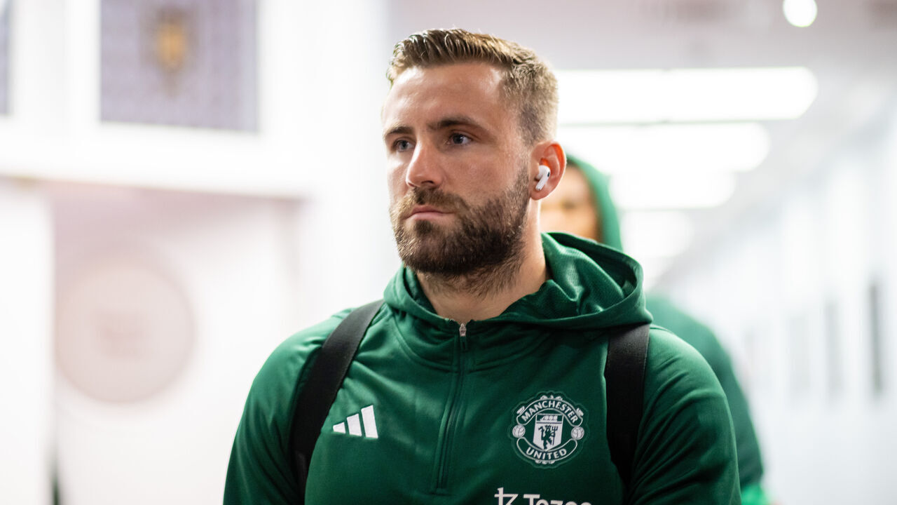 BIRMINGHAM, ENGLAND - FEBRUARY 11: Luke Shaw of Manchester United arrives prior to the Premier League match between Aston Villa and Manchester United at Villa Park on February 11, 2024 in Birmingham, United Kingdom.