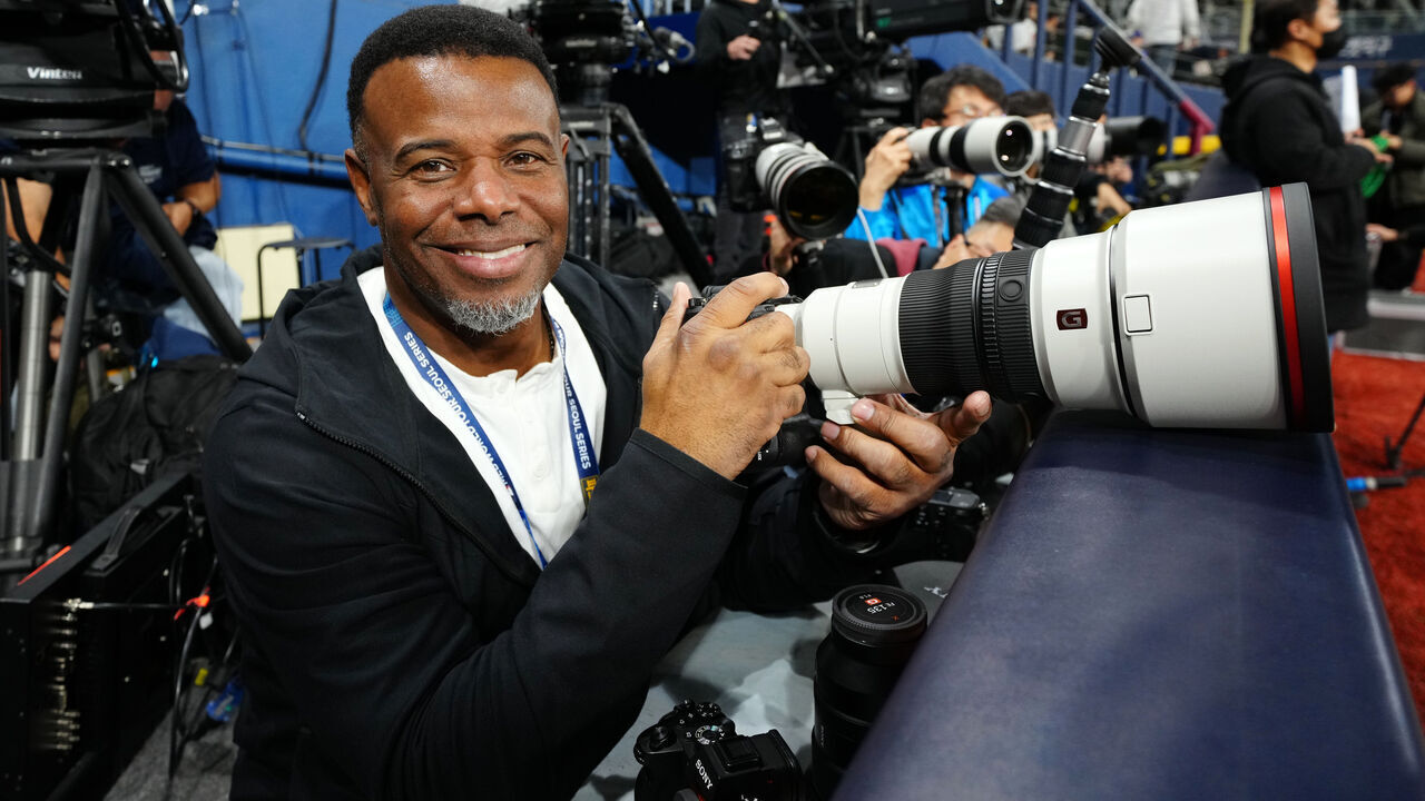 SEOUL, SOUTH KOREA - MARCH 20: Ken Griffey Jr. looks on from the photo well prior to the 2024 Seoul Series game between the Los Angeles Dodgers and the San Diego Padres at Gocheok Sky Dome on Wednesday, March 20, 2024 in Seoul, California.