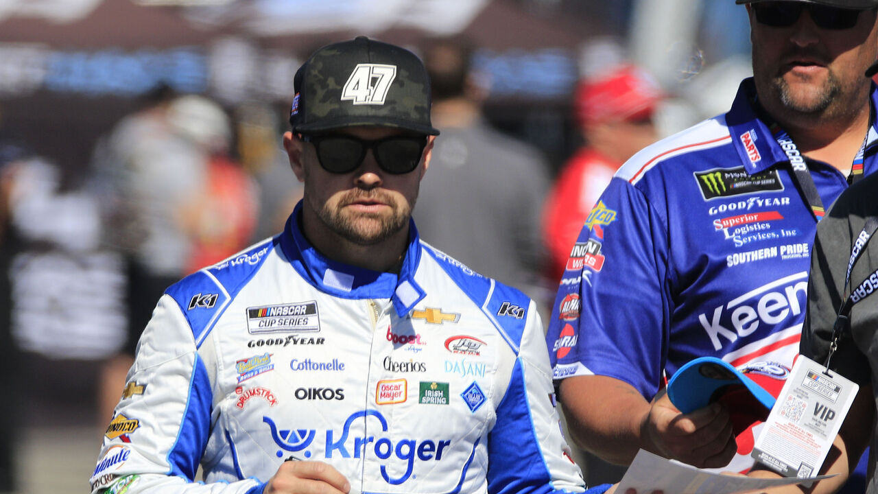 DARLINGTON, SC - MAY 11: Ricky Stenhouse Jr (#47 JTG Daugherty Racing Oscar Mayer/Artesano Bread Chevrolet) signs an autograph for fans prior to qualifying for the NASCAR Cup Series Goodyear 400 on May 11, 2024 at Darlington Raceway in Darlington, SC.