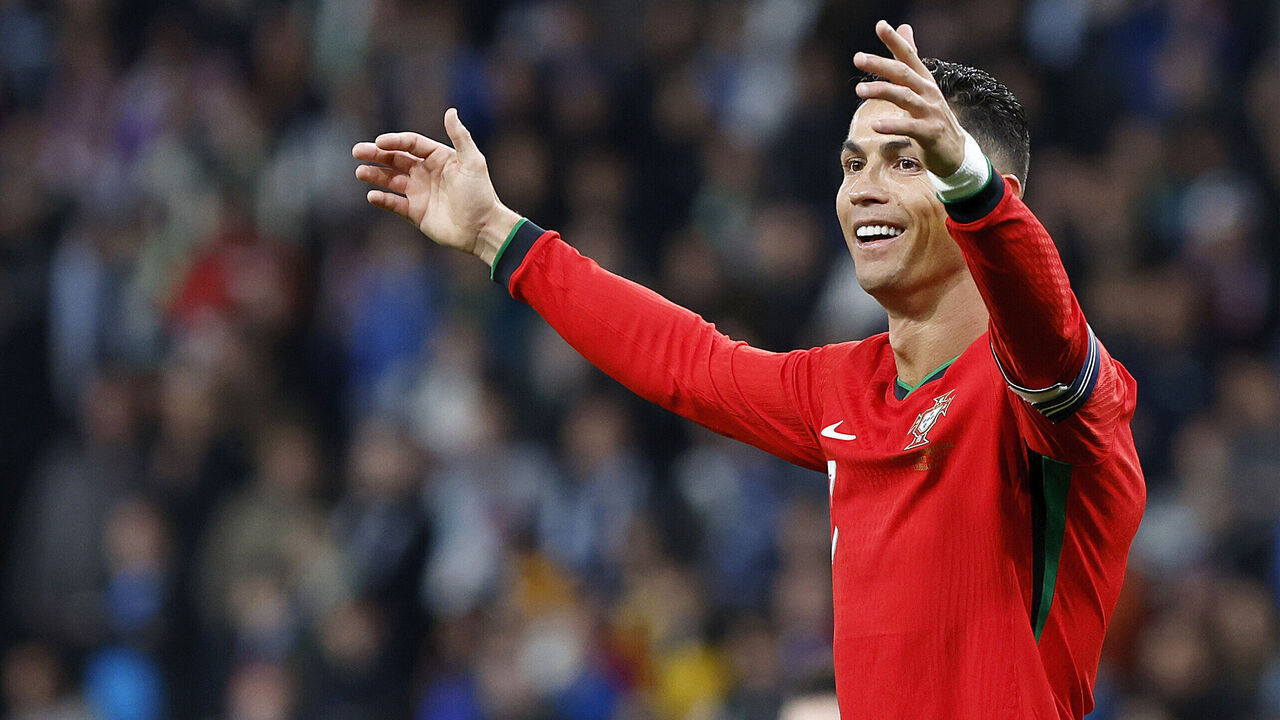 LJUBLJANA, SLOVENIA - MARCH 26: Cristiano Ronaldo of Portugal disappointed during the International Friendly match between Slovenia v Portugal at the Stadium Stozice on March 26, 2024 in Ljubljana Slovenia