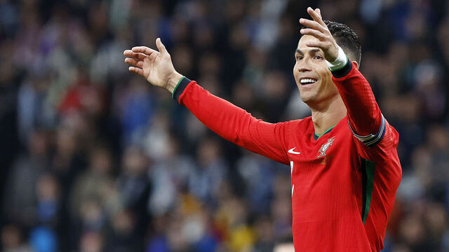 LJUBLJANA, SLOVENIA - MARCH 26: Cristiano Ronaldo of Portugal disappointed during the International Friendly match between Slovenia v Portugal at the Stadium Stozice on March 26, 2024 in Ljubljana Slovenia