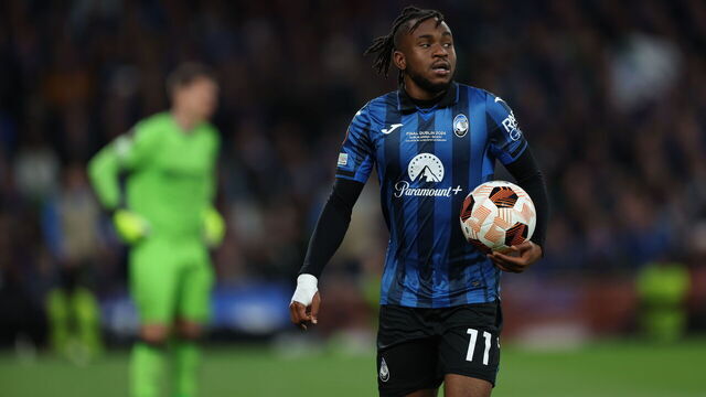 DUBLIN, IRELAND - MAY 22: Ademola Lookman of Atalanta during the UEFA Europa League final match between Atalanta and Bayer Leverkusen at Aviva Stadium in Dublin, Ireland on May 22, 2024.