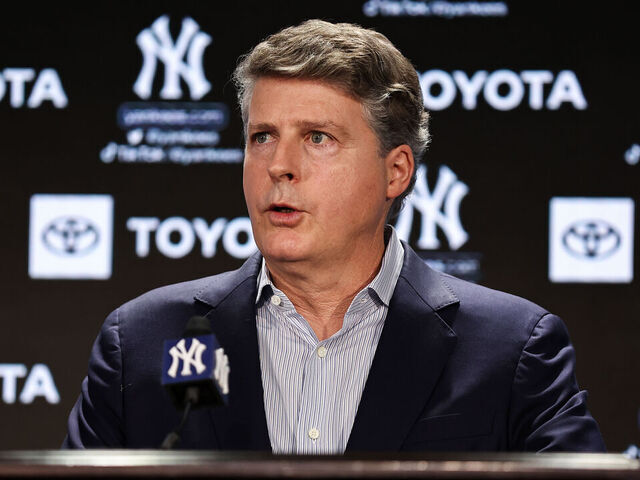 BRONX, NEW YORK - DECEMBER 21: Yankees principal owner Hal Steinbrenner speaks during a press conference at Yankee Stadium on December 21, 2022 in Bronx, New York.