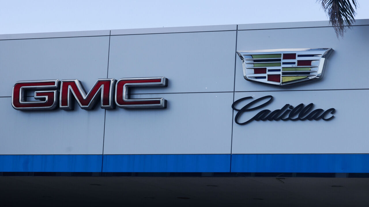 GMC and Cadillac logos are seen in Florida Keys, United States on May 7, 2024.