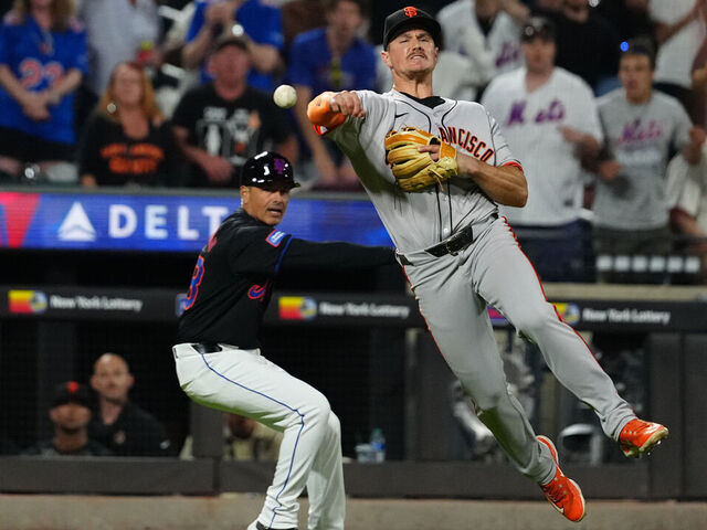 NEW YORK, NY - MAY 24: Matt Chapman #26 of the San Francisco Giants makes a play during the game between the San Francisco Giants and the New York Mets at Citi Field on Friday, May 24, 2024 in New York, New York.