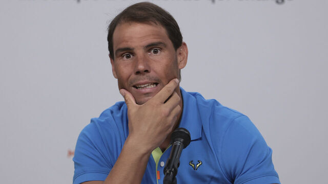PARIS, FRANCE - MAY 25: Rafael Nadal of Spain speaks to the media during a press conference ahead of the 2024 French Open, Roland-Garros 2024, Grand Slam tennis tournament at Roland Garros stadium on May 25, 2024 in Paris, France.