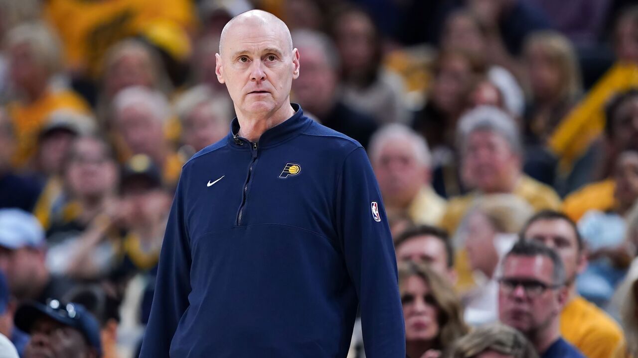 INDIANAPOLIS, INDIANA - MAY 12: Head coach Rick Carlisle of the Indiana Pacers looks on in the second quarter against the New York Knicks during Game Four of the Eastern Conference Second Round Playoffs at Gainbridge Fieldhouse on May 12, 2024 in Indianapolis, Indiana.