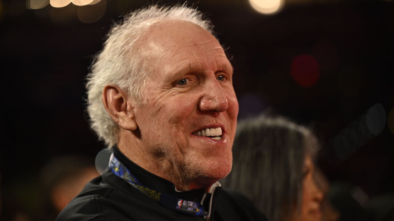 INDIANAPOLIS, IN - FEBRUARY 17: Bill Walton as a part of State Farm All-Star Saturday Night on Saturday, February 17, 2024 at Lucas Oil Stadium in Indianapolis, Indiana. NOTE TO USER: User expressly acknowledges and agrees that, by downloading and/or using this Photograph, user is consenting to the terms and conditions of the Getty Images License Agreement. Mandatory Copyright Notice: Copyright 2024 NBAE