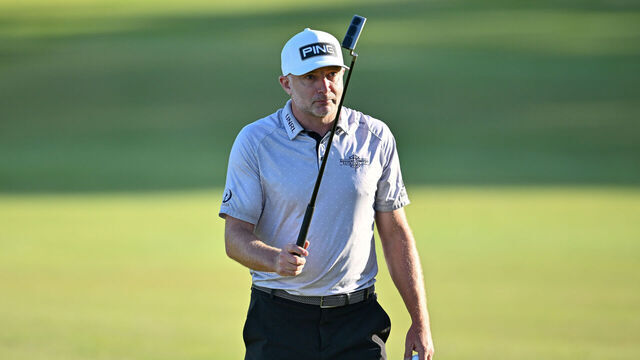 HAMILTON, ONTARIO - MAY 30: David Skinns of England acknowledges fans after putting on the ninth green during the first round of the RBC Canadian Open at Hamilton Golf & Country Club on May 30, 2024 in Hamilton, Ontario.
