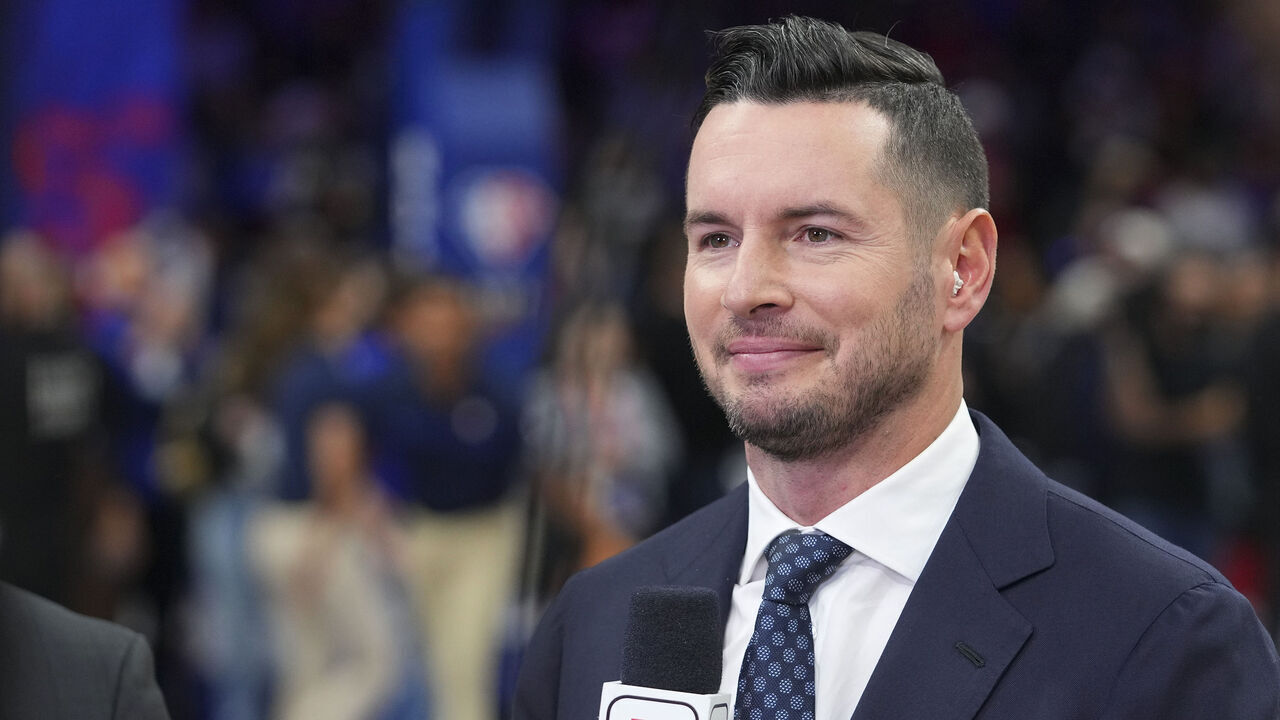 PHILADELPHIA, PA - MARCH 02: ESPN analyst JJ Redick looks on prior to the game between the New York Knicks and Philadelphia 76ers at the Wells Fargo Center on March 2, 2022 in Philadelphia, Pennsylvania.