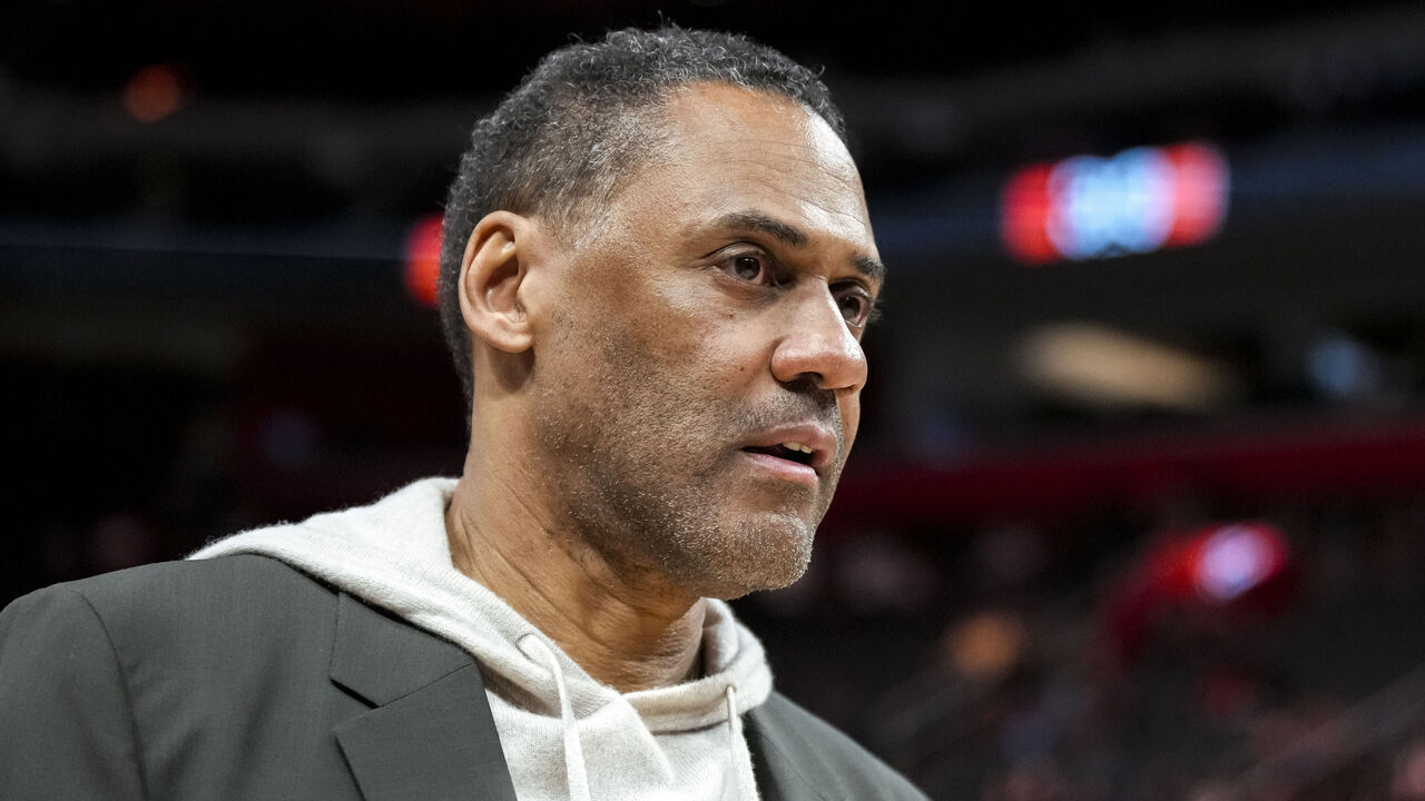 DETROIT, MICHIGAN - APRIL 01: General Manager Troy Weaver of the Detroit Pistons looks on before the game against the Memphis Grizzlies at Little Caesars Arena on April 01, 2024 in Detroit, Michigan.