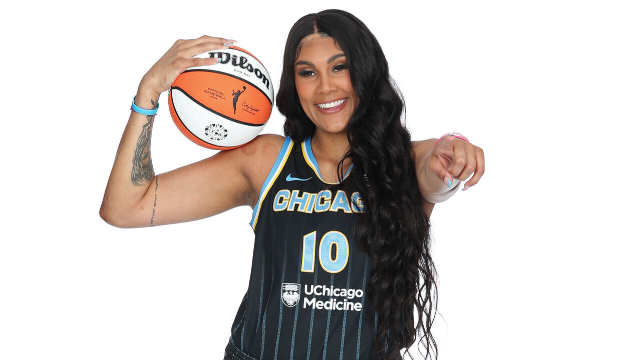 CHICAGO, IL - MAY 08: Kamilla Cardoso #10 of the Chicago Sky pose for a head shot during 2024 WNBA media day on May 08, 2024 at Wintrust Arena in Chicago, Illinois. Mandatory Copyright Notice: Copyright 2024 NBAE