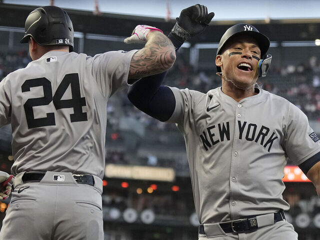 Judge caps huge May with 2 more HRs as Yankees top Giants