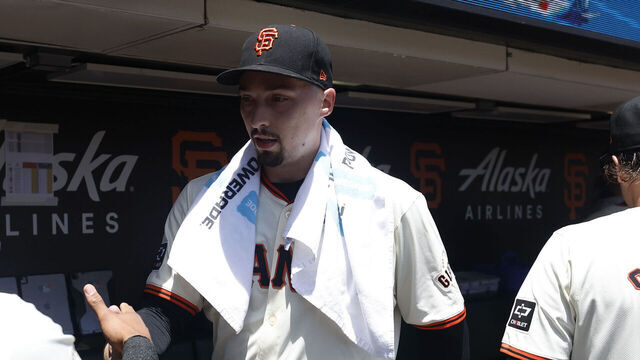 SAN FRANCISCO, CA - JUNE 02: Blake Snell #7 of the San Francisco Giants high fives his teammates in the dugout prior to the game between the New York Yankees and the San Francisco Giants at Oracle Park on Sunday, June 2, 2024 in San Francisco, California.