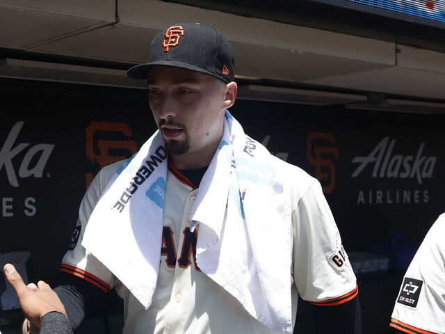 SAN FRANCISCO, CA - JUNE 02: Blake Snell #7 of the San Francisco Giants high fives his teammates in the dugout prior to the game between the New York Yankees and the San Francisco Giants at Oracle Park on Sunday, June 2, 2024 in San Francisco, California.
