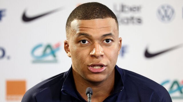 France's forward Kylian Mbappe looks on as he speaks during a press conference on the eve of the team's international friendly against Luxembourg, as part of their preparations for the UEFA Euro 2024 European football championships, in Longeville-les-Metz, eastern France, on June 4, 2024.