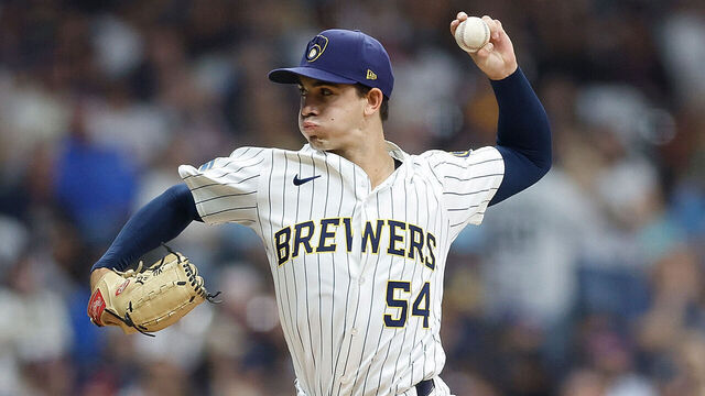 MILWAUKEE, WISCONSIN - JUNE 01: Robert Gasser #54 of the Milwaukee Brewers pitches against the Chicago White Sox at American Family Field on June 01, 2024 in Milwaukee, Wisconsin.