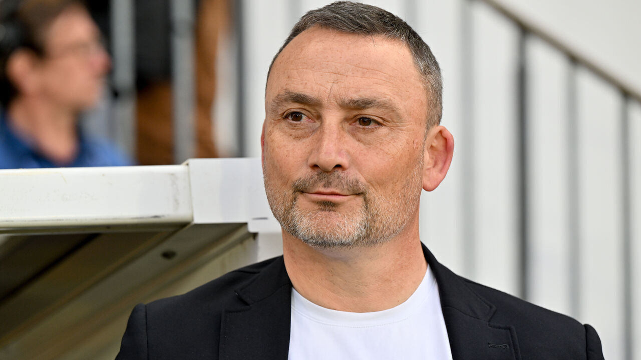LENS, FRANCE - MAY 19: Head Coach Franck Haise of RC Lens pictured during the Ligue 1 Uber Eats game 34 in the 2023-2024 season between Racing Club de Lens and Montpellier Herault Sport Club on May 19 , 2024 in Lens, France.