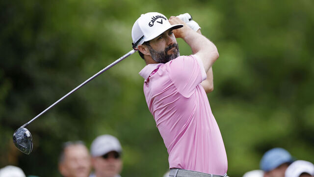 DUBLIN, OH - JUNE 06: Adam Hadwin (CAN) hits a drive at the 15th hole during the first round of the Memorial Tournament presented by Workday at Muirfield Village Golf Club on June 06, 2024 in Dublin, Ohio.