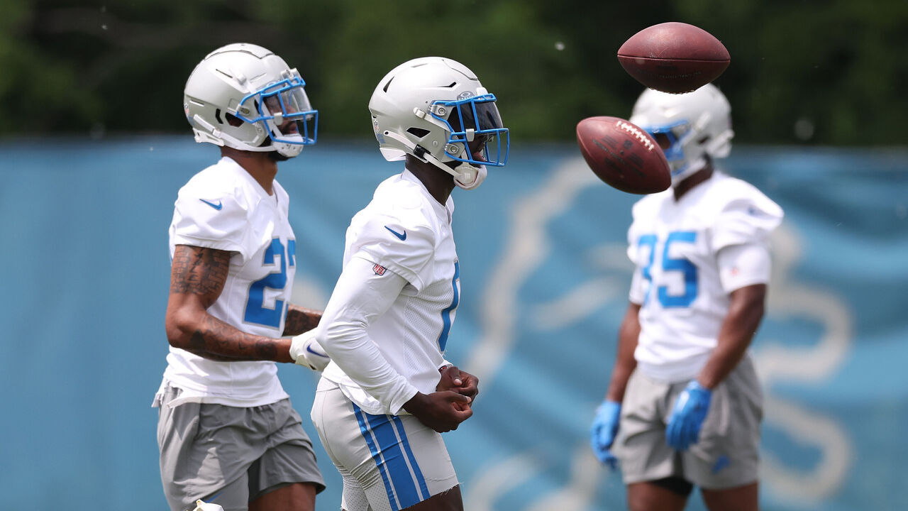 ALLEN PARK, MICHIGAN - JUNE 05: Terrion Arnold #0 of the Detroit Lions works out during mandatory mini camp at the Detroit Lions Headquarters and Training Facility on June 05, 2024 in Allen Park, Michigan.