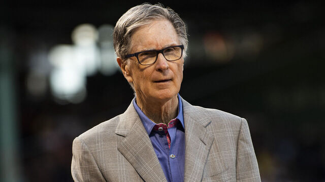 BOSTON, MA - JULY 26: Boston Red Sox Principal Owner John Henry looks on during a pre-game ceremony in recognition of the National Baseball Hall of Fame induction of former Former Boston Red Sox player David Ortiz before a game between the Boston Red Sox and the Cleveland Guardians on July 26, 2022 at Fenway Park in Boston, Massachusetts.