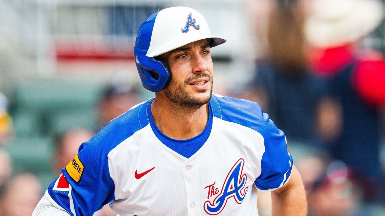 ATLANTA, GA - JUNE 1: Matt Olson #28 of the Atlanta Braves hits a home run during the fifth inning against the Oakland Athletics at Truist Park on June 1, 2024 in Atlanta, Georgia. (Kevin D. Liles/Atlanta Braves/Getty Images)