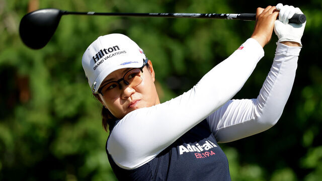 GALLOWAY, NEW JERSEY - JUNE 07: Nasa Hataoka of Japan plays her shot from the 14th tee during the first round of the ShopRite LPGA Classic Presented by Acer at Seaview Bay Course on June 07, 2024 in Galloway, New Jersey.