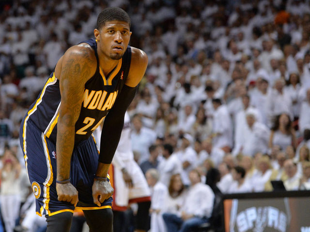 Pacers' Paul George forced from final regular season game due to sore left calf