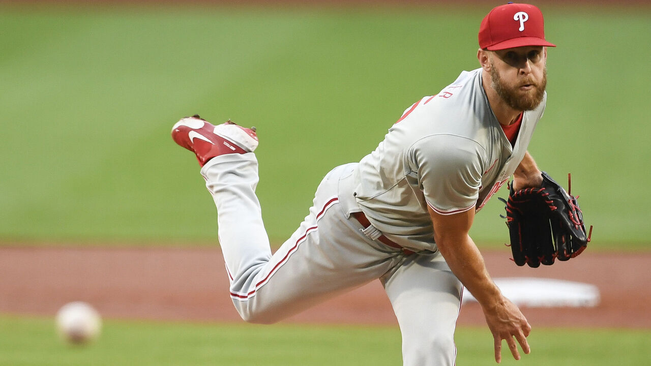 BOSTON, MASSACHUSETTS - JUNE 11: Starting pitcher Zack Wheeler #45 of the Philadelphia Phillies throws during the first inning of a game against the Boston Red Sox at Fenway Park on June 11, 2024 in Boston, Massachusetts.