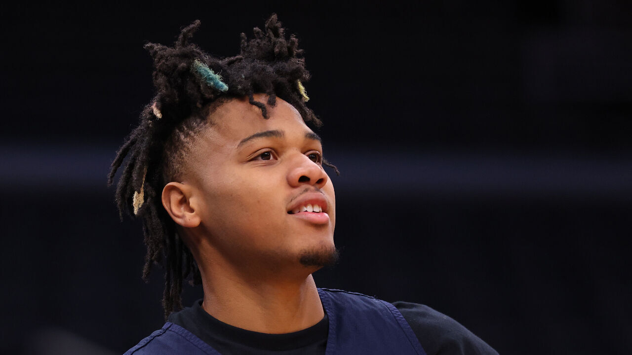 BOSTON, MASSACHUSETTS - MARCH 27: Terrence Shannon Jr. #0 of the Illinois Fighting Illini looks on during practice ahead of the NCAA Men's Basketball Tournament Sweet 16 round at TD Garden on March 27, 2024 in Boston, Massachusetts.