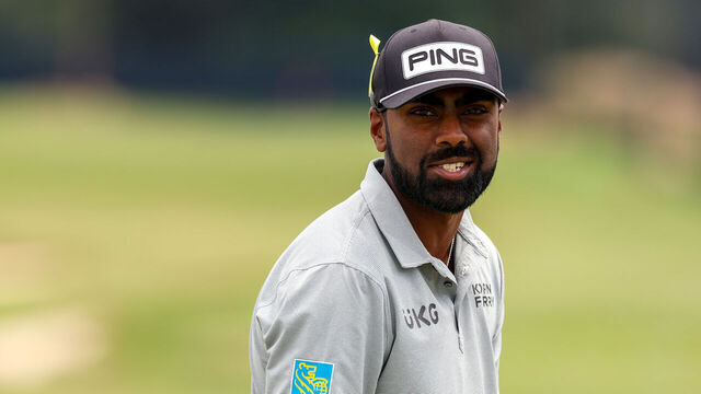 PINEHURST, NORTH CAROLINA - JUNE 12: Sahith Theegala of the United States looks on from the driving range during a practice round prior to the U.S. Open at Pinehurst Resort on June 12, 2024 in Pinehurst, North Carolina.