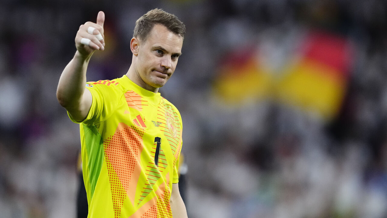 Manuel Neuer goalkeeper of Germany and Bayern Munich during the UEFA EURO 2024 group stage match between Germany and Scotland at Munich Football Arena on June 14, 2024 in Munich, Germany.